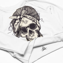 Charger l'image dans la galerie, Afan white bandana skull crop top