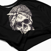 Charger l'image dans la galerie, Afan black bandana skull crop top
