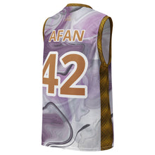 Charger l'image dans la galerie, Afan purple marble fanatik alternate basketball jersey
