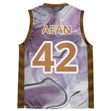 Charger l'image dans la galerie, Afan purple marble fanatik alternate basketball jersey