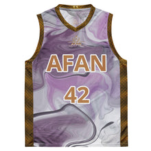Charger l'image dans la galerie, Afan purple marble fanatik alternate basketball jersey