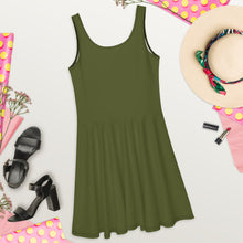Charger l'image dans la galerie, Afan army green skater dress