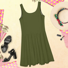 Charger l'image dans la galerie, Afan army green skater dress