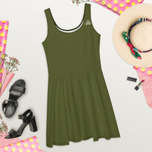 Charger l'image dans la galerie, Afan army green skater dress