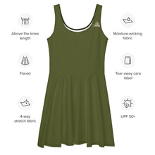 Charger l'image dans la galerie, Afan army green skater dress