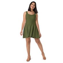 Charger l'image dans la galerie, Afan army green skater dress
