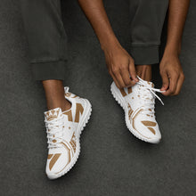 Charger l'image dans la galerie, Afan white & gold royalty men’s athletik shoes