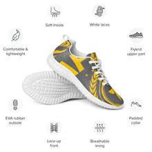 Charger l'image dans la galerie, Afan gold, purple &amp; charcoal royalty men’s athletik shoes
