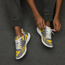 Charger l'image dans la galerie, Afan gold, purple &amp; charcoal royalty men’s athletik shoes
