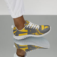 Charger l'image dans la galerie, Afan gold, purple &amp; charcoal royalty men’s athletik shoes
