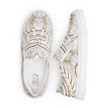 Charger l'image dans la galerie, Afan gold marble men’s slip-on shoes
