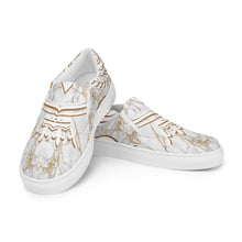 Charger l'image dans la galerie, Afan gold marble men’s slip-on shoes
