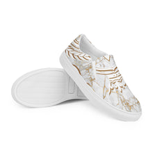 Charger l'image dans la galerie, Afan gold marble men’s slip-on shoes
